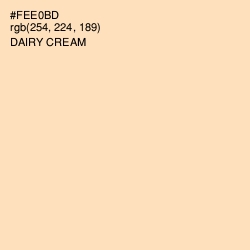 #FEE0BD - Dairy Cream Color Image